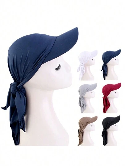 1件帶遮陽帽與頭巾頭帶的棒球帽，適用於戶外防曬