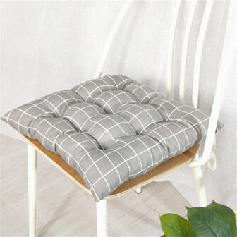 Square Bandage Chair Cushion, Imitation Linen Seat Pad, For Office/Student/Restaurant/Tatami Chairs, Shipped Compressed