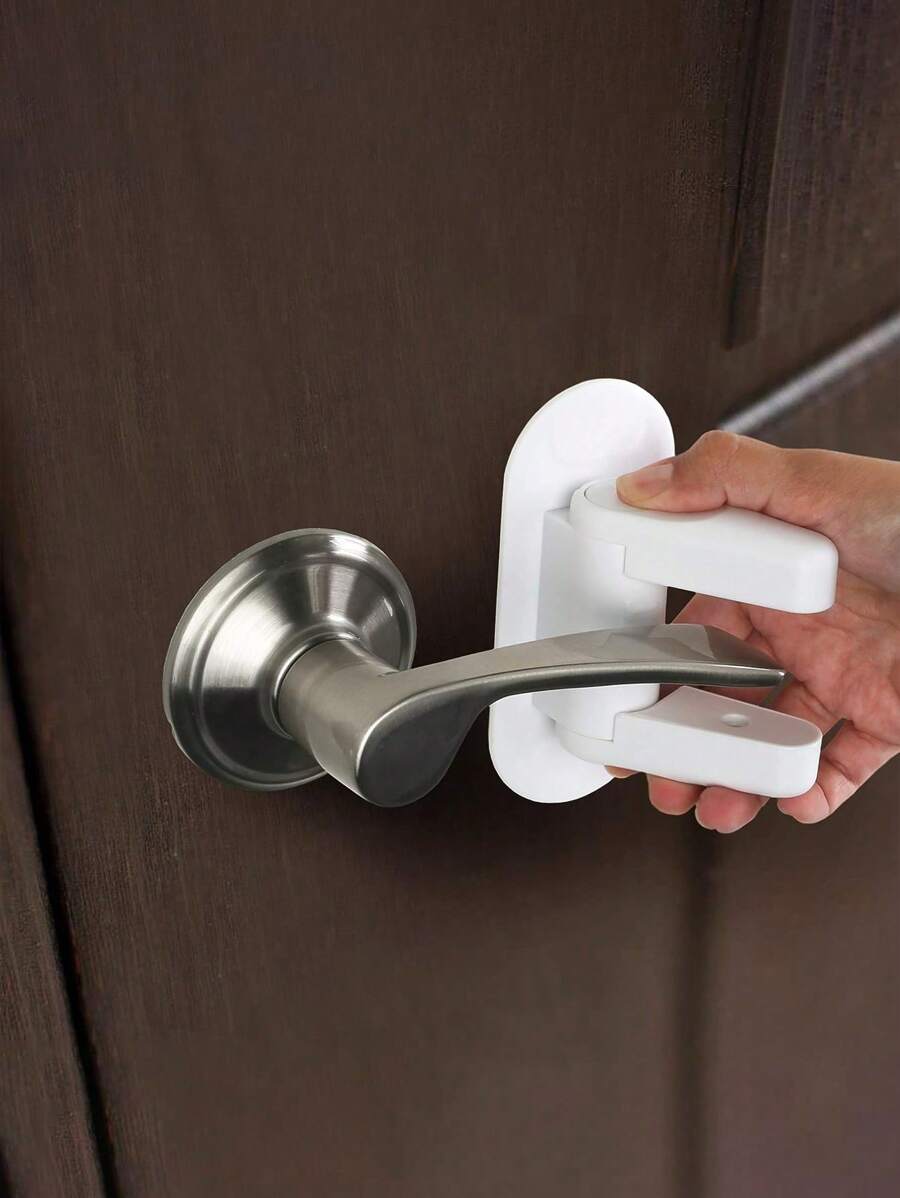 1Pc Child Proof Door Lever Lock Door Handle Lock, Minimalist Design