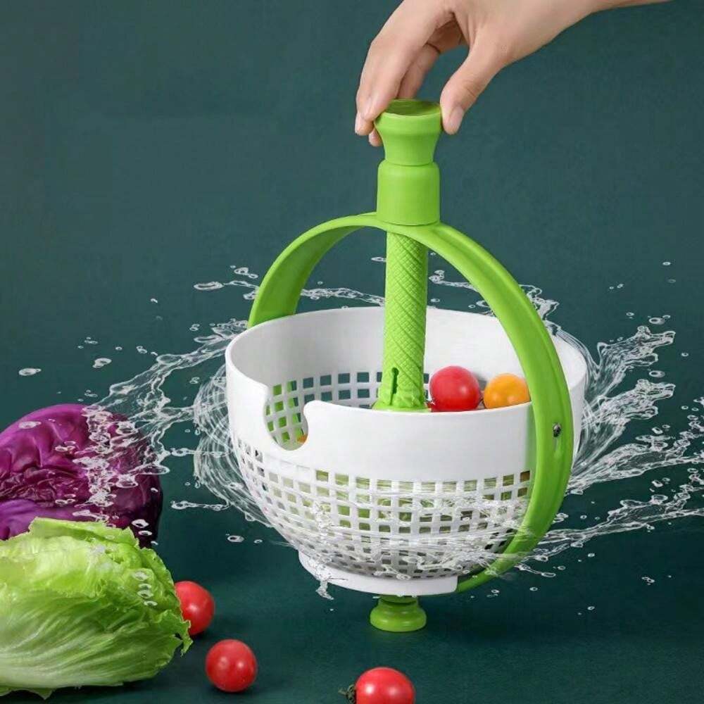 1pc Vegetable And Fruit Salad Spinner, Household Manual Press Type