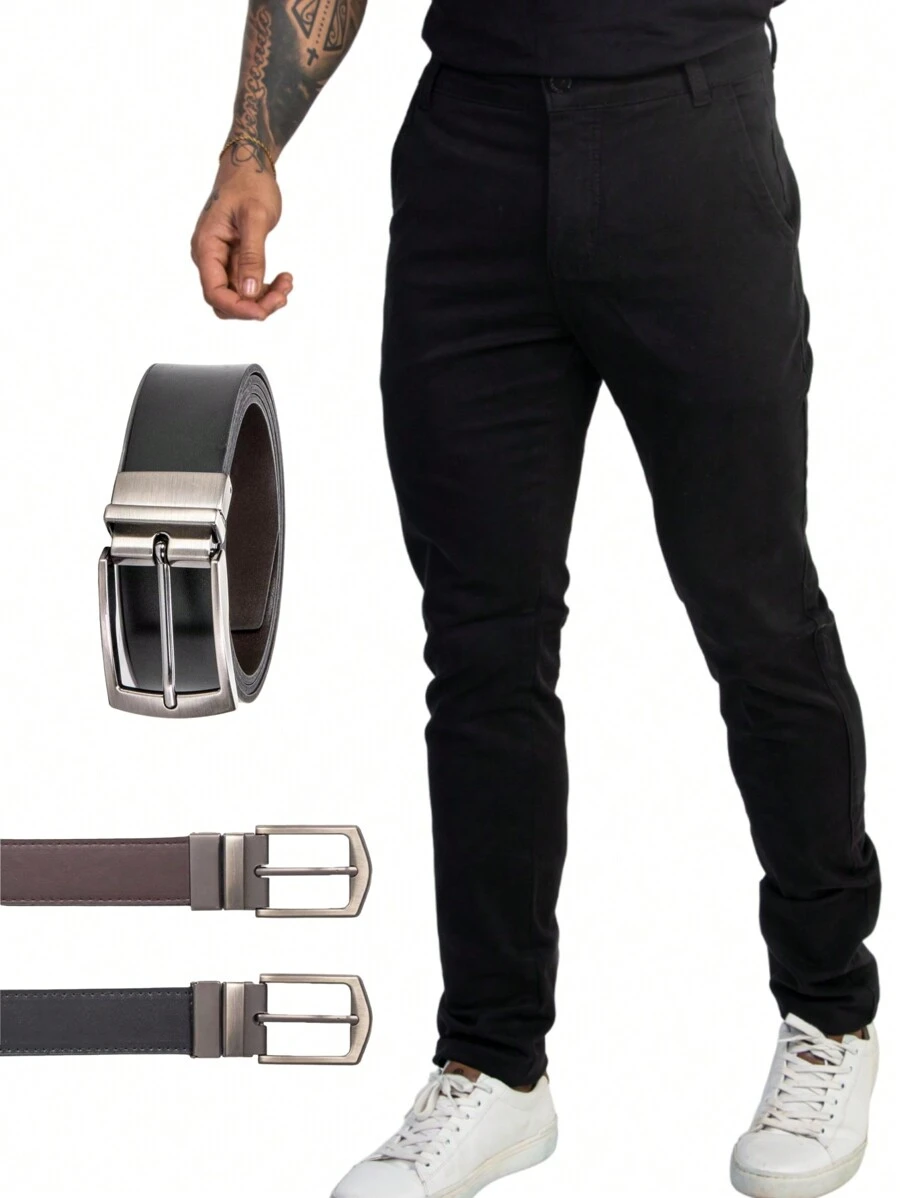 Urban Zone Jeans Men Pants - Đai đen + hai mặt - Xem 1