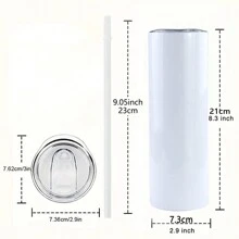 1pc, 20oz Double Wall Stainless Steel Vacuum Insulated Cup, Perfect For Home Or Office, Straight-Sided Coffee Mug, Ideal Gift For Female Friends - Black - View 2