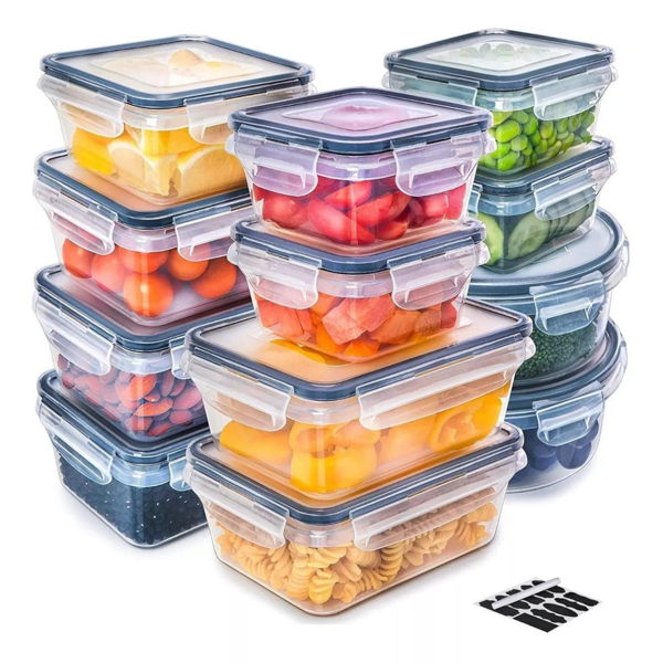 FOUND HOME Set 12 Recipiente Hermetico Contenedor Alimentos Almacenar RH-01