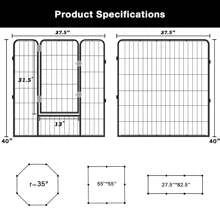 VITESSE Heavy Duty Metal Pet Playpen For Outdoor, 8/16 Panels 40" Height Rustproof Pet Fence With Doors For Large/Medium/Small Dogs, Yard,Camping
