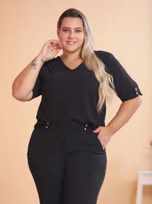 Plus Size Co-Ords - Black - View 2