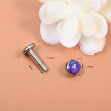 CIZME 8 件不锈钢 6 毫米耳屏钉软骨钉前耳轮耳环杠铃唇环穿孔饰品男女适用 - 銀色 - 查看 8