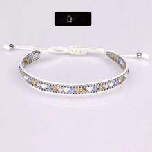 1pc Fashionable And Simple Bohemian Style Glass Bead Hand-Woven Drawstring Bracelet, Couple Style All-Match Bracelet - Multicolor - View 22