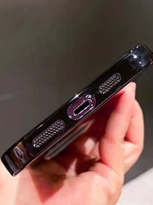 1 pieza Funda protectora magnética de lujo a prueba de golpes con patrón de CD y película para lente de cámara, compatible con iPhone 17 ProMax/17/17 Pro/17 Air/16/16 Pro/16 Plus/16 ProMax/13/13 Pro/13 ProMax/14/14 Pro/14 Plus/14 ProMax/15/15 Pro/15 Plus/15 ProMax, carcasa suave de TPU unisex