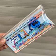 5pcs/Set Cute Animal Stationery Children's Cartoon Kindergarten Gift Box Set Children's Day Gift Gifts (Random Style),Stationery Set Gift,Boys Party Favors,Bulk Items,Back To School