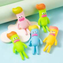 1 pieza Juguete creativo de descompresión con persona salchicha ingeniosa, splinter enojado, persona fruta, piña y pato rico, máquina de juegos, nido rico, campana de garra de gato, harina de cordero, gel suave, que proporciona excelentes sensaciones táctiles y liberación de estrés (envío aleatorio en bolsa) - multicolor - Ver 2