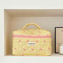 1 Pc Korean Style Women Plaid Bowknot Makeup Bag Travel Soft Large Cosmetic Storage Pouch Storage Makeup Organizer Makeup Case Makeup Travel Toiletry Organizer Essentials Gifts Storage Zipper Accessories Nail Bag, Bags, Makeup Bag, Vanity, Make Up Bags, Organizer, Storage, Makeup Organizer, Makeup Bags, Make Up Organizer, Toiletry Bag, Desk Organiser, Cosmetic Bag - Multicolor - View 8