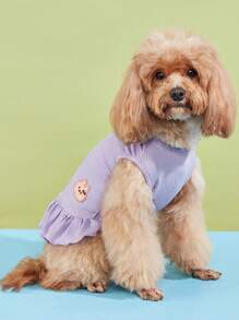 Lightweight Spring/ Dress, Princess Style Leash Harness For Small Dogs, Poodle, Teddy Bear - Purple - View 7