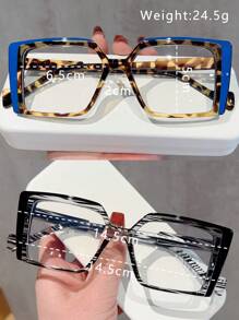 1pc Women's Fashionable Square Eyeglass Frame, Glasses, Face-Flattering, Skin-Enhancing
