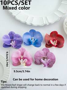 10pcs/30pcs/Set 人造花丝蝴蝶兰新娘花束情人节假植物婚礼装饰DIY花环材料，新娘手捧花手腕花装饰配件，婚车装饰，门楣拱门装饰，家居，餐厅，卧室，花瓶装饰，生日派对装饰材料新年礼物