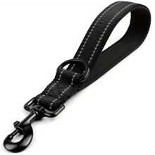 Taglory Short Dog Leash, Traffic Padded Handle, Heavy Duty Short Nylon Dog Lead For Training Control, Reflective Threads Pet Leashes For Large Dogs And Medium Dogs - Black - View 7
