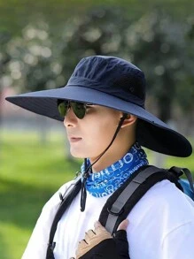 1入肯塔基德比帽女士款，男女款超寬邊防曬帽UPF50+防水漁夫帽，適用於野外釣魚、徒步旅行、露營等活動，漁夫帽 - 大簷漁夫帽 - 查看 12