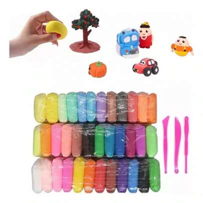 12 PCS foamy Moldeable 36 Piezas Diferentes Colores Plastilina,Juguetes hechos a mano para niños, regalos de Navidad, regalos navideños.-3PCS