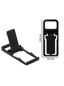 1入組黑色塑料一體化迷你手機支架，鬆垮式L型摺疊通用手機座 - 黑色 - 查看 5