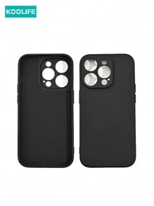 Solid Color Liquid Silicone 1pc Liquid Silicone Phone Protective Case Compatible With IPhone 17 ProMax/17/17 Pro/17 Air/16/16 Pro/16 Plus/16 ProMax/13/13 Pro/13 ProMax/14/14 Plus/14 Pro/14 ProMax/15/15 Pro/15 Plus/15 Pro/15 ProMax, Shock-Proof, Multi-Color Options, Spring Gift Birthday Party - Black - View 3