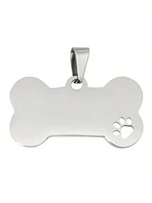 1pc Personalized Silver Small-Sized Bone Shaped Pet ID Tag, Customize Your Pet Name, Contact Information And Address On The Back, Engraved To Prevent The Pet From Getting Lost, Suitable For Small And Medium-Sized Dogs And Cats. Ornamental Stylish, Contracted, Cute, Cuties, Vintage Unique, Customized Christmas Decor, Dog Name/ID Tags Personalized, Treasure Finds