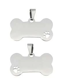 1pc Personalized Silver Small-Sized Bone Shaped Pet ID Tag, Customize Your Pet Name, Contact Information And Address On The Back, Engraved To Prevent The Pet From Getting Lost, Suitable For Small And Medium-Sized Dogs And Cats. Ornamental Stylish, Contracted, Cute, Cuties, Vintage Unique, Customized Christmas Decor, Dog Name/ID Tags Personalized, Treasure Finds