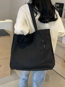 Bolso de hombro para universidad de gran capacidad con múltiples bolsillos