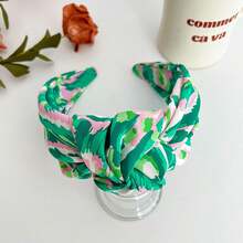 Colorful Camouflage Wide Knot Headband For Women, Printed Cloth Fabric Hairband To Cover Broken Hair When Washing Face, 1pc - Multicolor - View 9