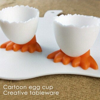 2/4pcs Eggcellent Reusable Egg Holder And Opener Set - Easily Prep Boiled Eggs And Egg Salad - Washable And Dishwasher Friendly - Essential Kitchen Tool