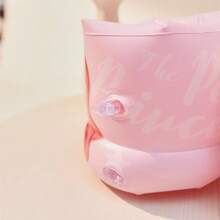 1 par de brazaletes inflables de sirena rosa, artículos esenciales de playa, accesorios de playa, flotador de piscina - Rosa - Ver 7