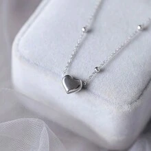 時尚簡約女士心形吊墜手鍊，適合日常佩戴或作為節日禮物 - 愛心 - 查看 8