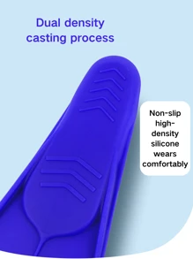 Barbatanas de Mergulho de Natação Durável Modelo Novo Azul Para Exterior Barbatanas de Treinamento de Silicone Não Tóxico Unissex para Natação e Mergulho, Produto para Mergulho, Barbatanas Curtas com Abertura para o Pé e Desenho Novo e Barato de Barbatanas Impermeáveis para Natação