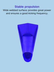 Barbatanas de Mergulho de Natação Durável Modelo Novo Azul Para Exterior Barbatanas de Treinamento de Silicone Não Tóxico Unissex para Natação e Mergulho, Produto para Mergulho, Barbatanas Curtas com Abertura para o Pé e Desenho Novo e Barato de Barbatanas Impermeáveis para Natação
