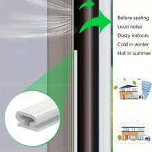 6M Rouleau 10*6mm Joint d'étanchéité TPE, bande d'étanchéité auto-adhésive insonorisante pour portes de , bande d'étanchéité de porte en forme d'arc de couleur unie de luxe, facile à couper et à coller
