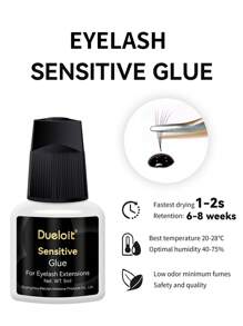 5毫升敏感專業睫毛膠，1-2秒幹燥時間，低刺激低煙霧 - 黑色 - 查看 1