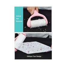 TUNKE 9 Piezas Rodillo Quita Pelusas Portátil Con Hojas De Adhesivo Desechables, Elimina De Manera Eficiente Pelusas Y Pelo De La Ropa - Rosa - Ver 5