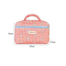 1 Pc Korean Style Women Plaid Bowknot Makeup Bag Travel Soft Large Cosmetic Storage Pouch Storage Makeup Organizer Makeup Case Makeup Travel Toiletry Organizer Essentials Gifts Storage Zipper Accessories Nail Bag, Bags, Makeup Bag, Vanity, Make Up Bags, Organizer, Storage, Makeup Organizer, Makeup Bags, Make Up Organizer, Toiletry Bag, Desk Organiser, Cosmetic Bag - Multicolor - View 6