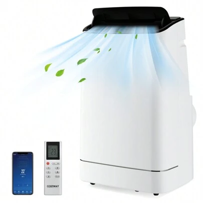 18000 BTU Portable Air Conditioner, Freestanding Auto Swing 4-In-1 AC Unit W/ Built-In Dehumidifier, 24H Timer, Remote Control/APP Control & Window Kit For Rooms Up To 50㎡