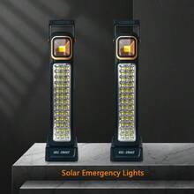 太陽能充電攜帶式手電筒，適用於戶外和家用，批發1個 - 黑色 - 查看 7