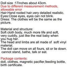 重生婴儿娃娃非洲裔美国人硅胶四肢逼真婴儿娃娃，身体柔软，生日礼物，圣诞节/万圣节/感恩节礼物，家居装饰 - 紅色 - 查看 8