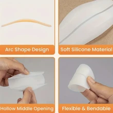 1/2/4pairs Silicone Bra Strap Cushions, Non-Slip Shoulder Pads For Comfort And Support, Underwear Accessories For Women,Comfortable Non-Slip Silicone Shoulder Pads For Women's Lingerie And Underwear - Say Goodbye To Bra Strap Discomfort!