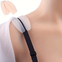 1/2/4pairs Silicone Bra Strap Cushions, Non-Slip Shoulder Pads For Comfort And Support, Underwear Accessories For Women,Comfortable Non-Slip Silicone Shoulder Pads For Women's Lingerie And Underwear - Say Goodbye To Bra Strap Discomfort!