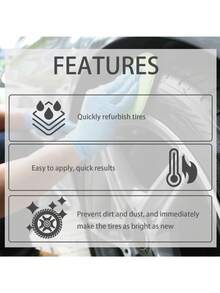 1pc Tire Cleaner Automobile Tire Care Rust Remover Cleaning Agent (100g) - White - View 2