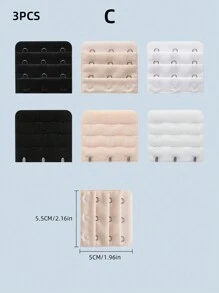 3pcs Bra Extender Hook Strap,Bra Extender Hook, Underwear Accessory