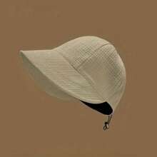Women's Drawstring Waffle Pattern Baseball Cap, Fashionable Sun Protection Beach Travel Sun Hat, Suitable For Spring & Summer