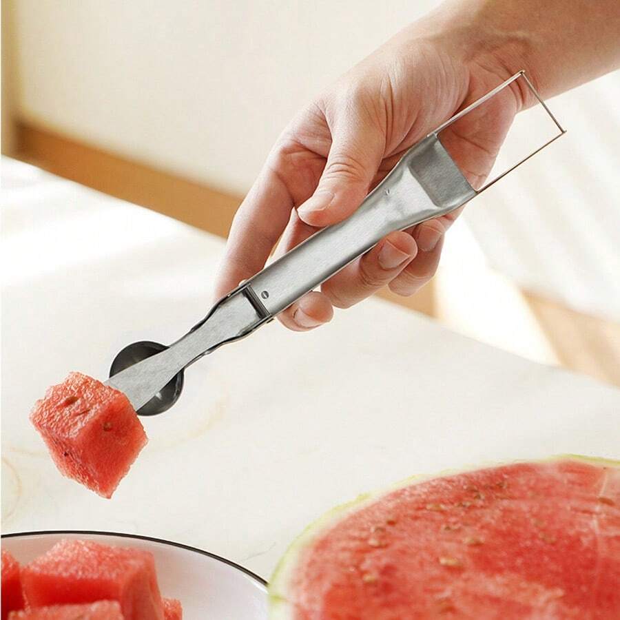 Stainless Steel Watermelon Slicer Multi-Functional Fruit Cutter Digging Tool Melon Slicer,Vegetable Fruit Tools,Kitchen Items,Cutter,Food,Salad,Decor,Storage,Party,Birthday. - Melon Cutting Tool - View 1