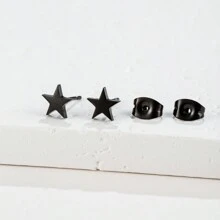 1pc New Stainless Steel Star Earrings Miniature Cosmic Star Earrings For Women Birthday Gift Jewelry - 3-gED007S - View 4