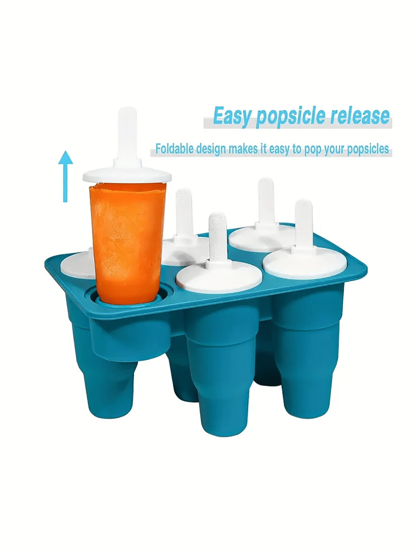 1pc Foldable Silicone Popsicle Mold, EasyRelease Ice Cream Mold, DIY