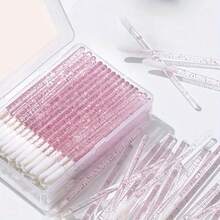 100pcs Lip Brush Lipstick Lip Gloss Applicator Mascara Brush Head Makeup Cleaning Brush Set Makeup Tools - Multicolor - View 1