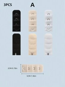 3pcs Bra Extender Hook Strap,Bra Extender Hook, Underwear Accessory