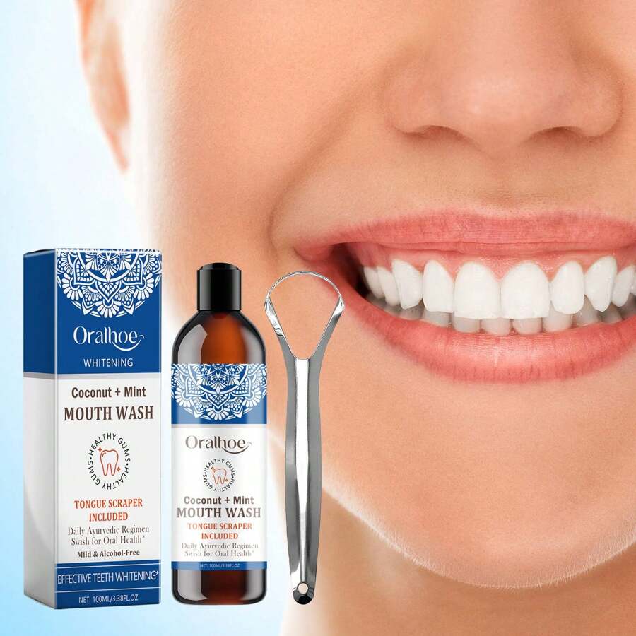 Oralhoe Teeth Whitening Mouthwash Deep Cleans The Mouth, Freshens The ...